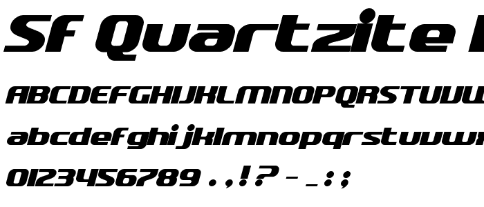 SF Quartzite Bold Italic font